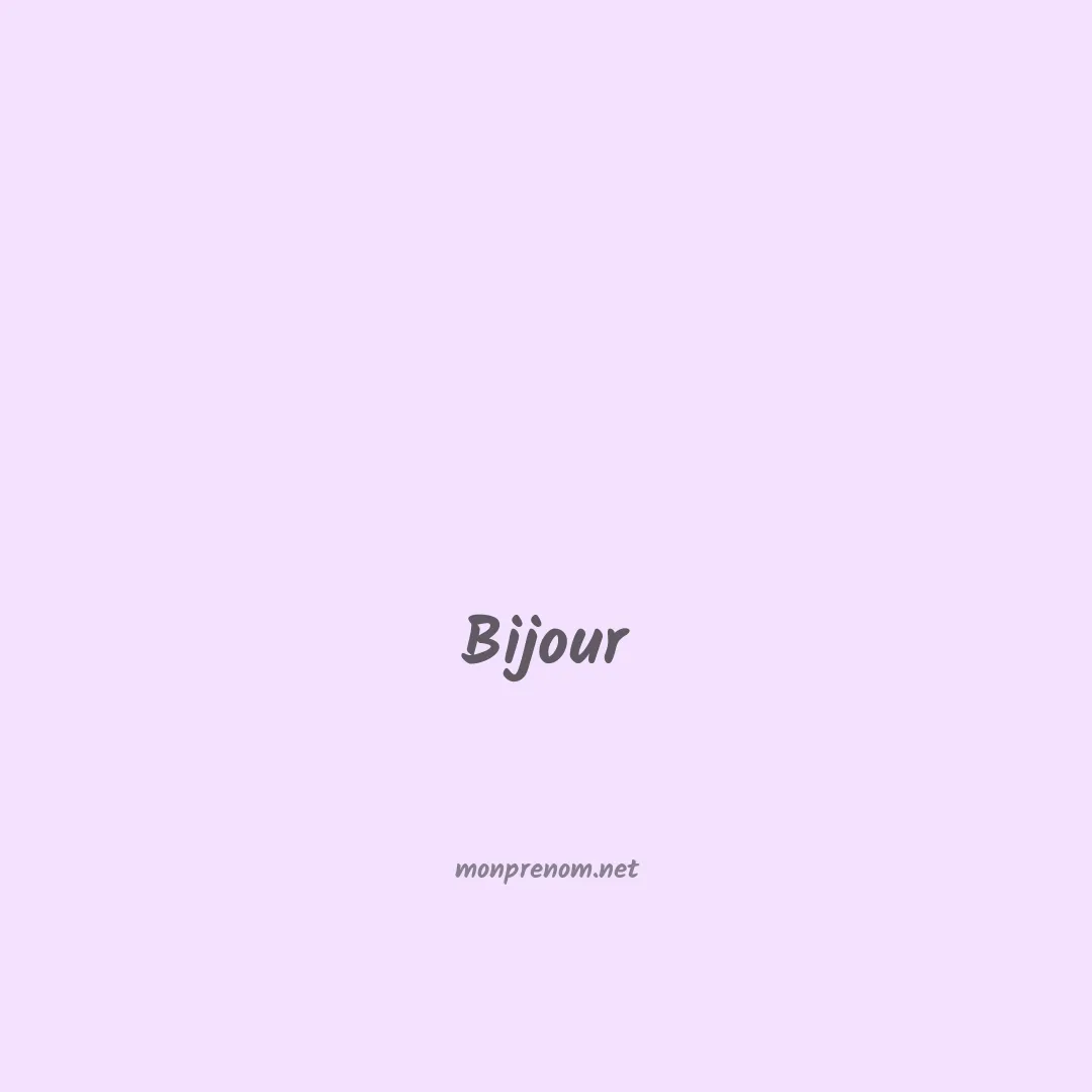 Bijour en chinois