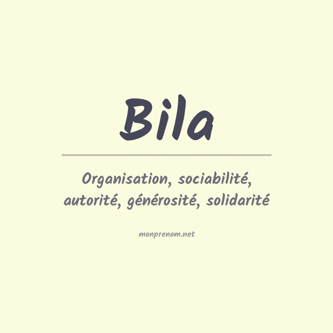 Prénom Bila
