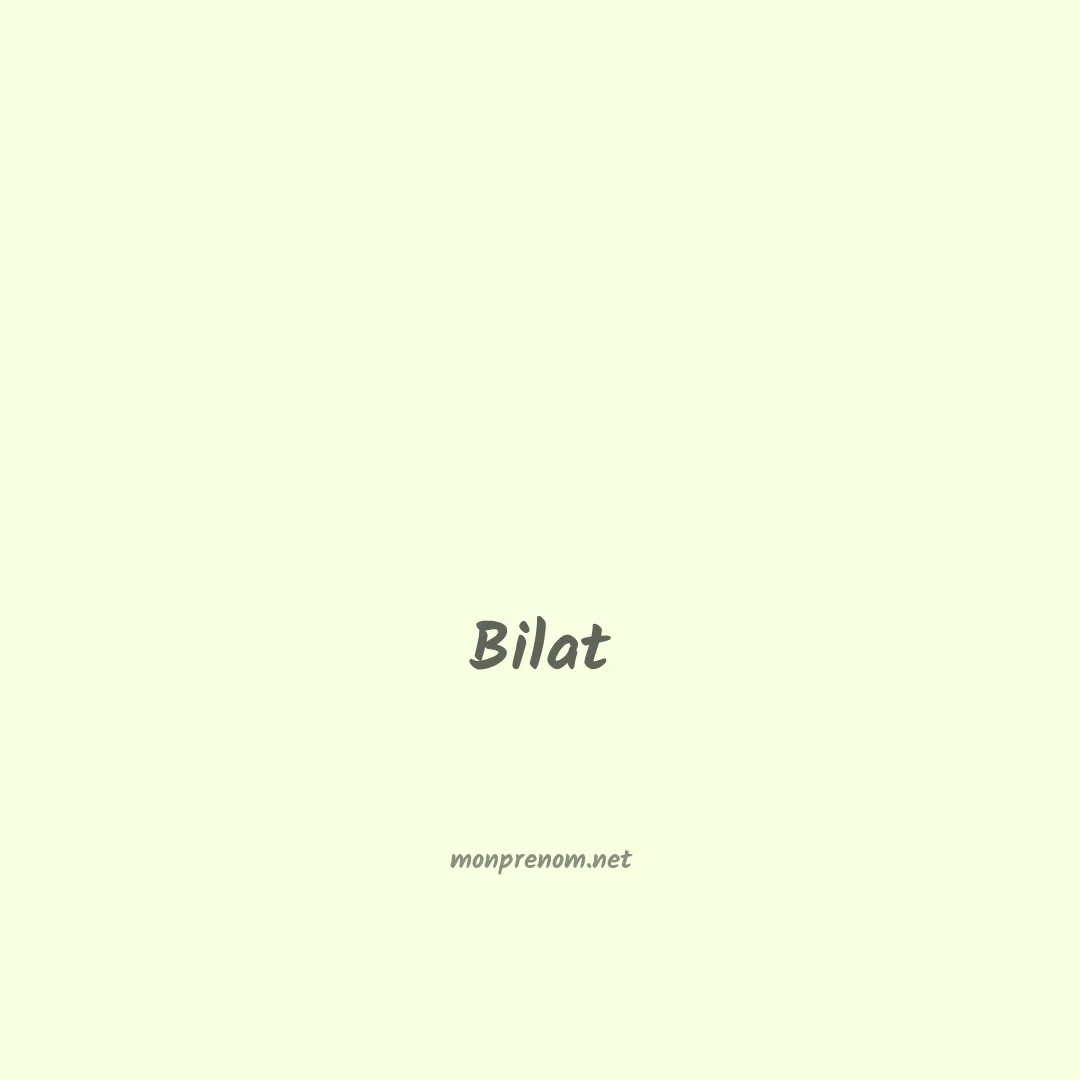 Bilat en chinois