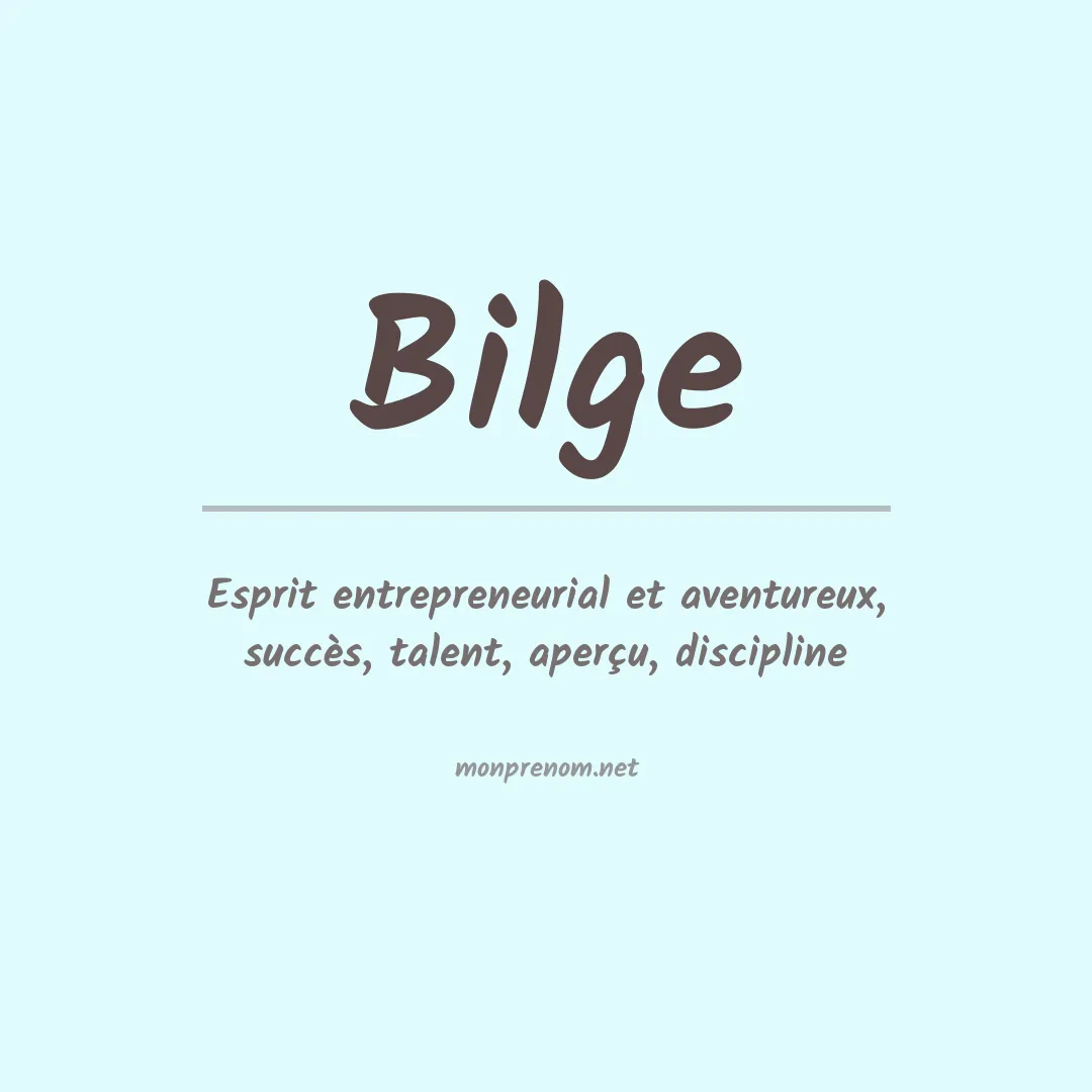 Prénom Bilge