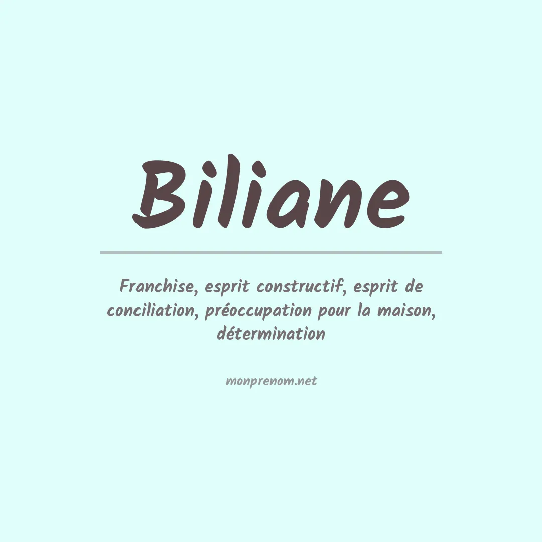 Prénom Biliane