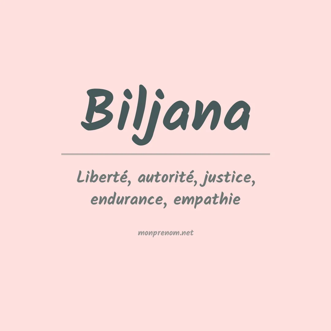 Prénom Biljana