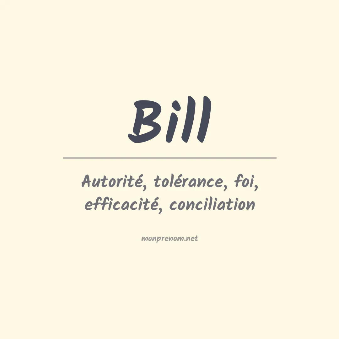 Prénom Bill