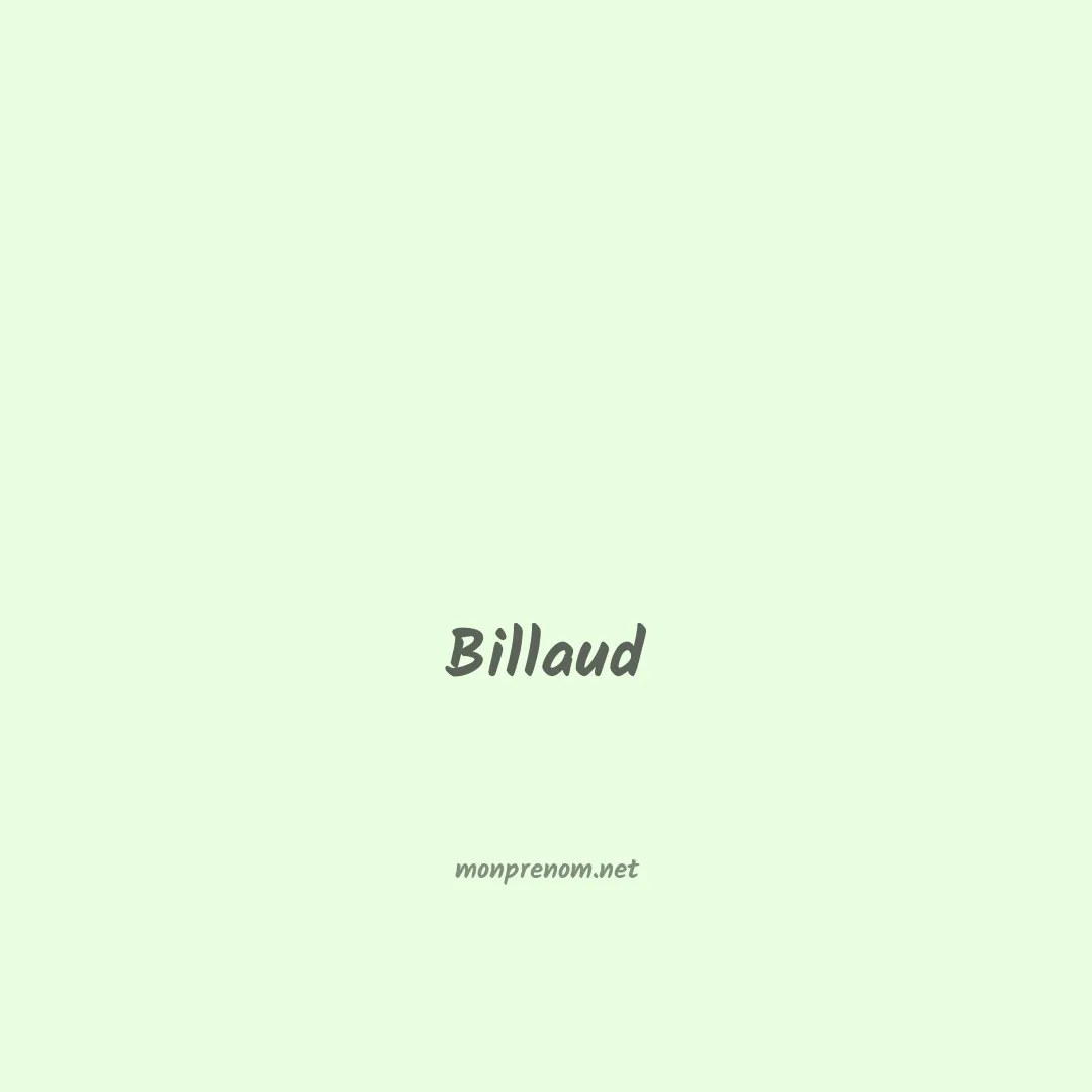 Billaud en chinois