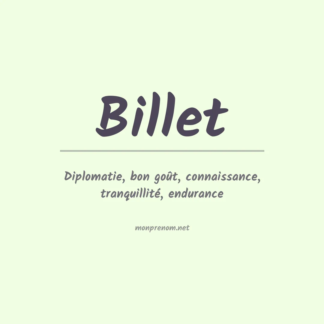 Prénom Billet
