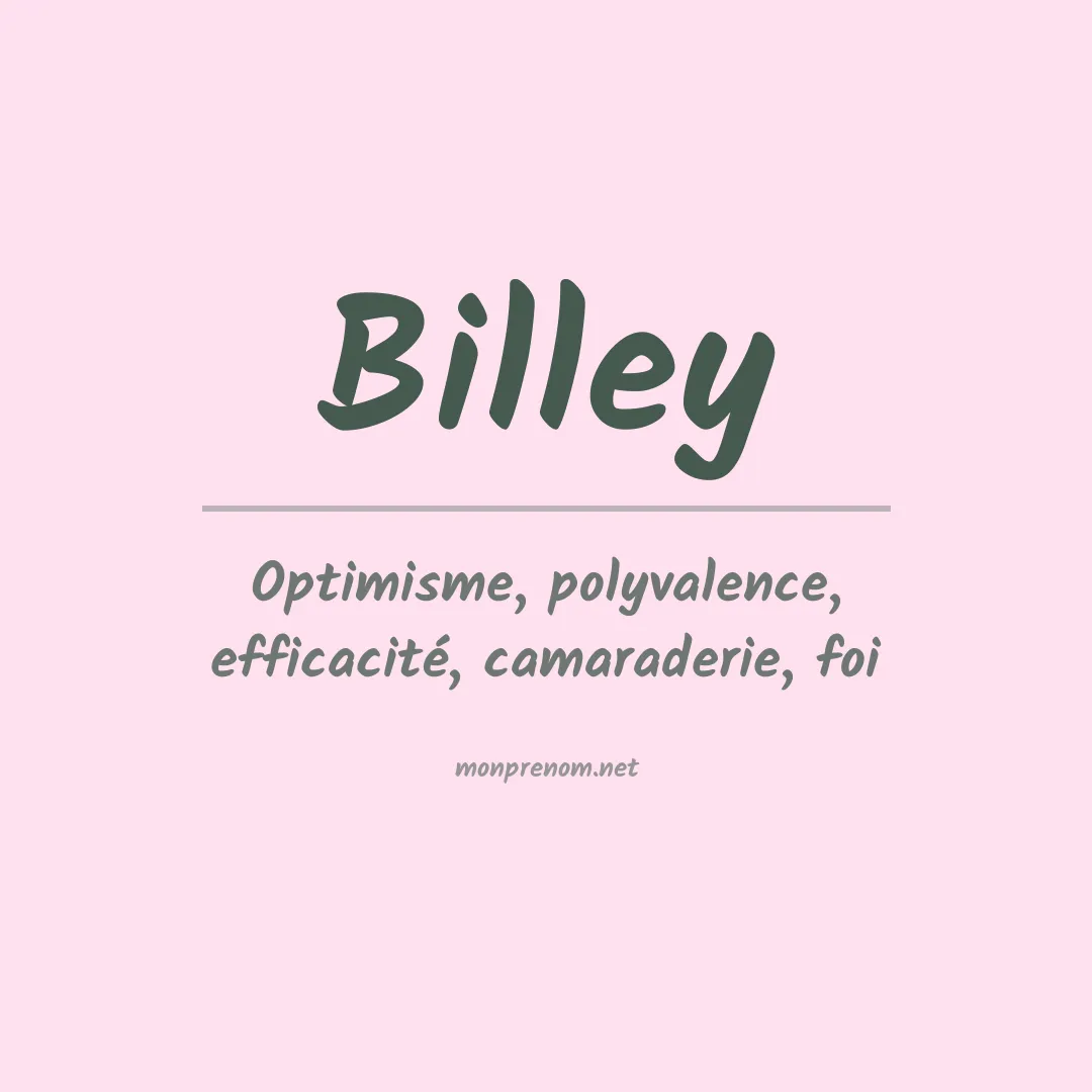Prénom Billey