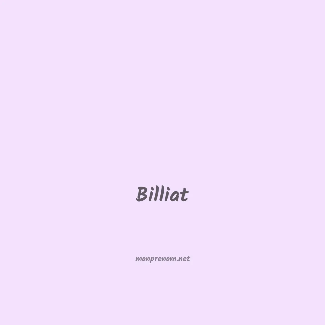 Billiat en chinois