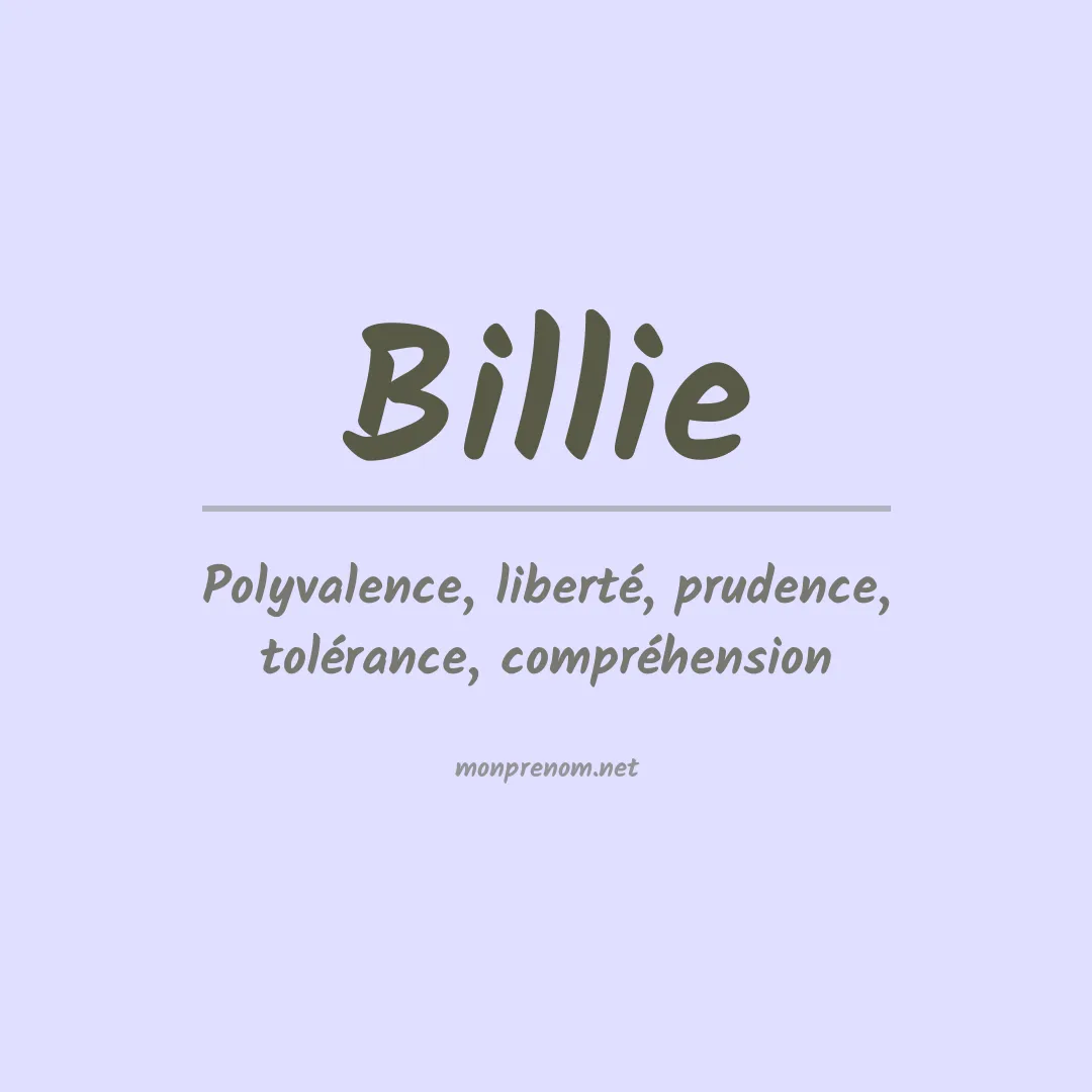 Prénom Billie