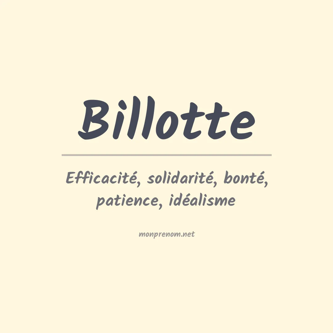 Prénom Billotte