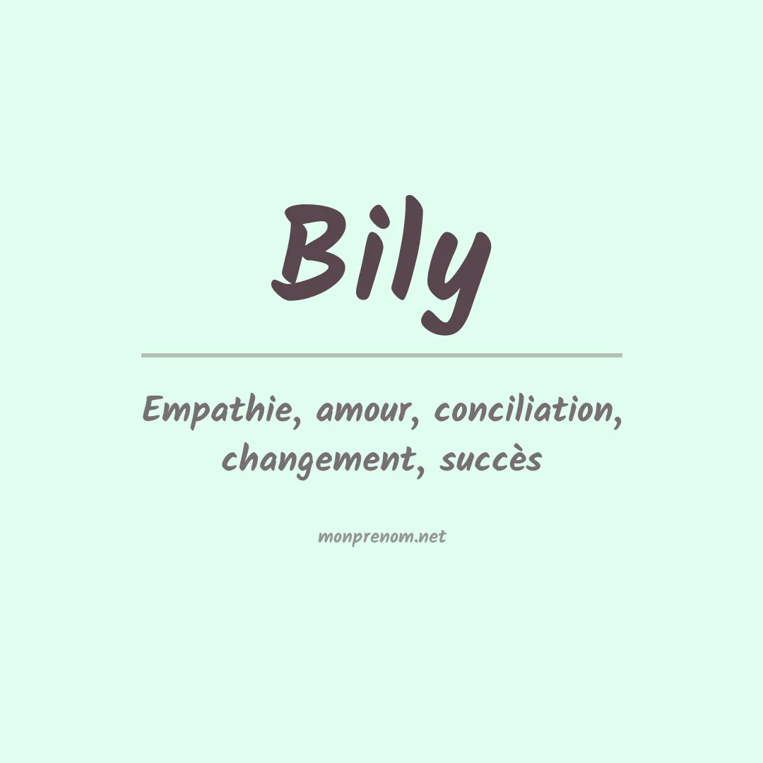 Prénom Bily