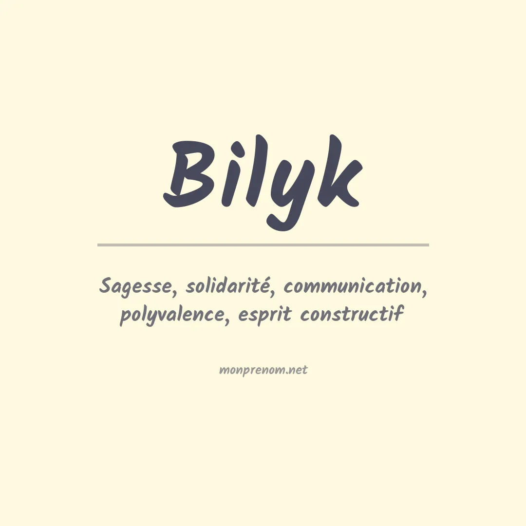 Prénom Bilyk