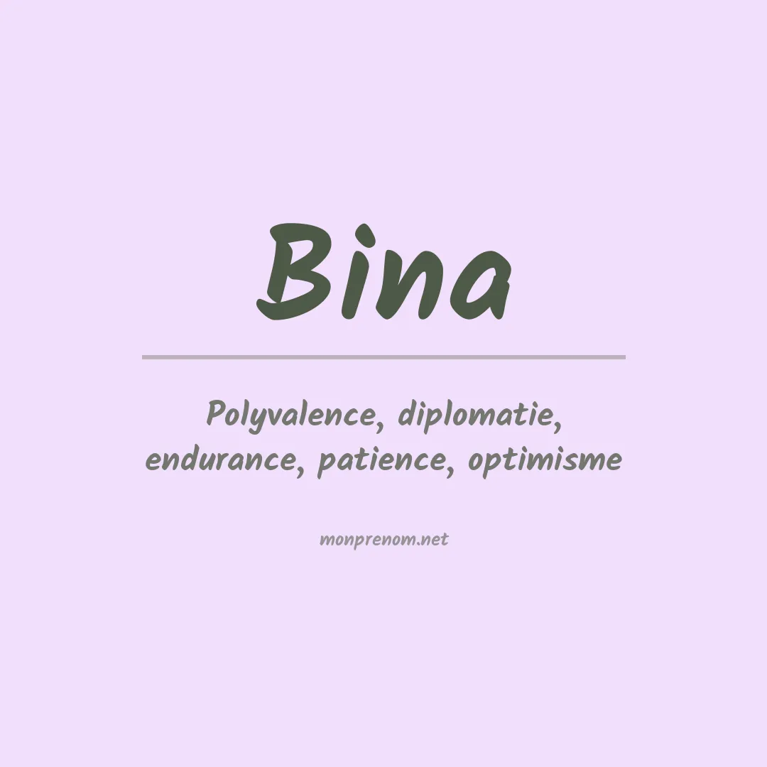Prénom Bina