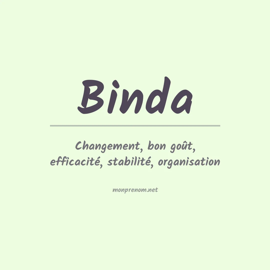 Prénom Binda