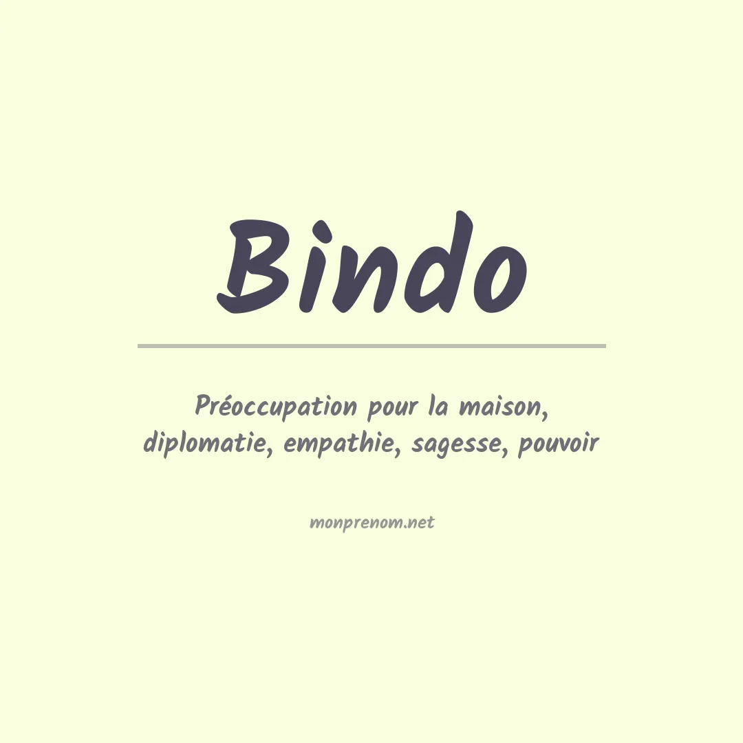 Signification du prénom Bindo