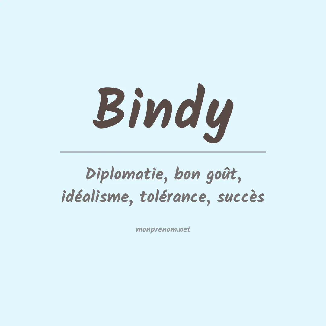 Signification du prénom Bindy