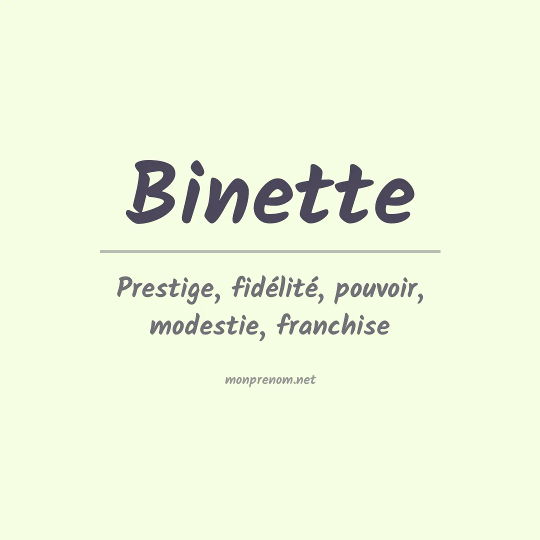 Prénom Binette