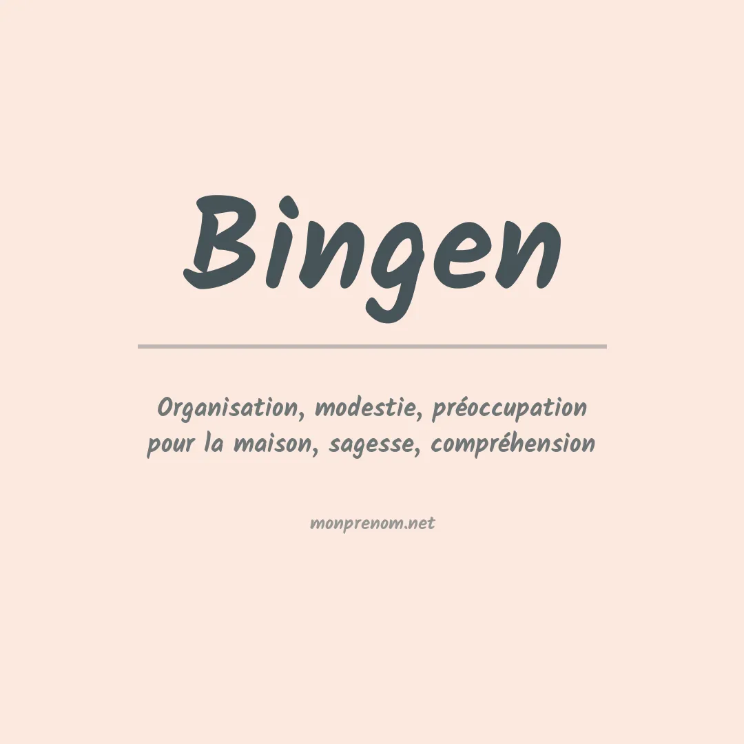 Prénom Bingen
