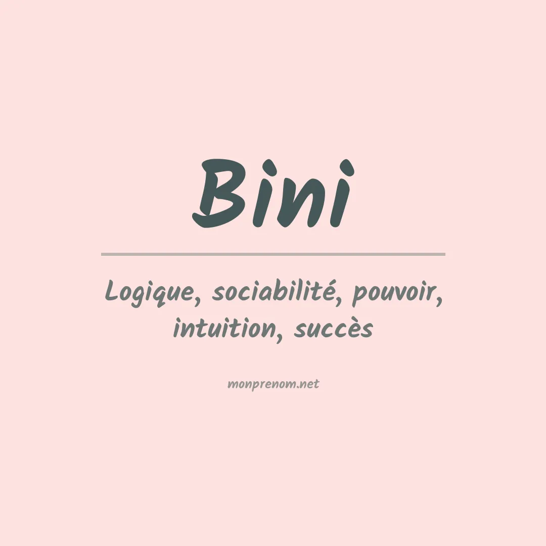 Prénom Bini