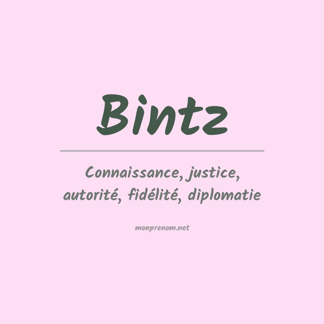 Prénom Bintz