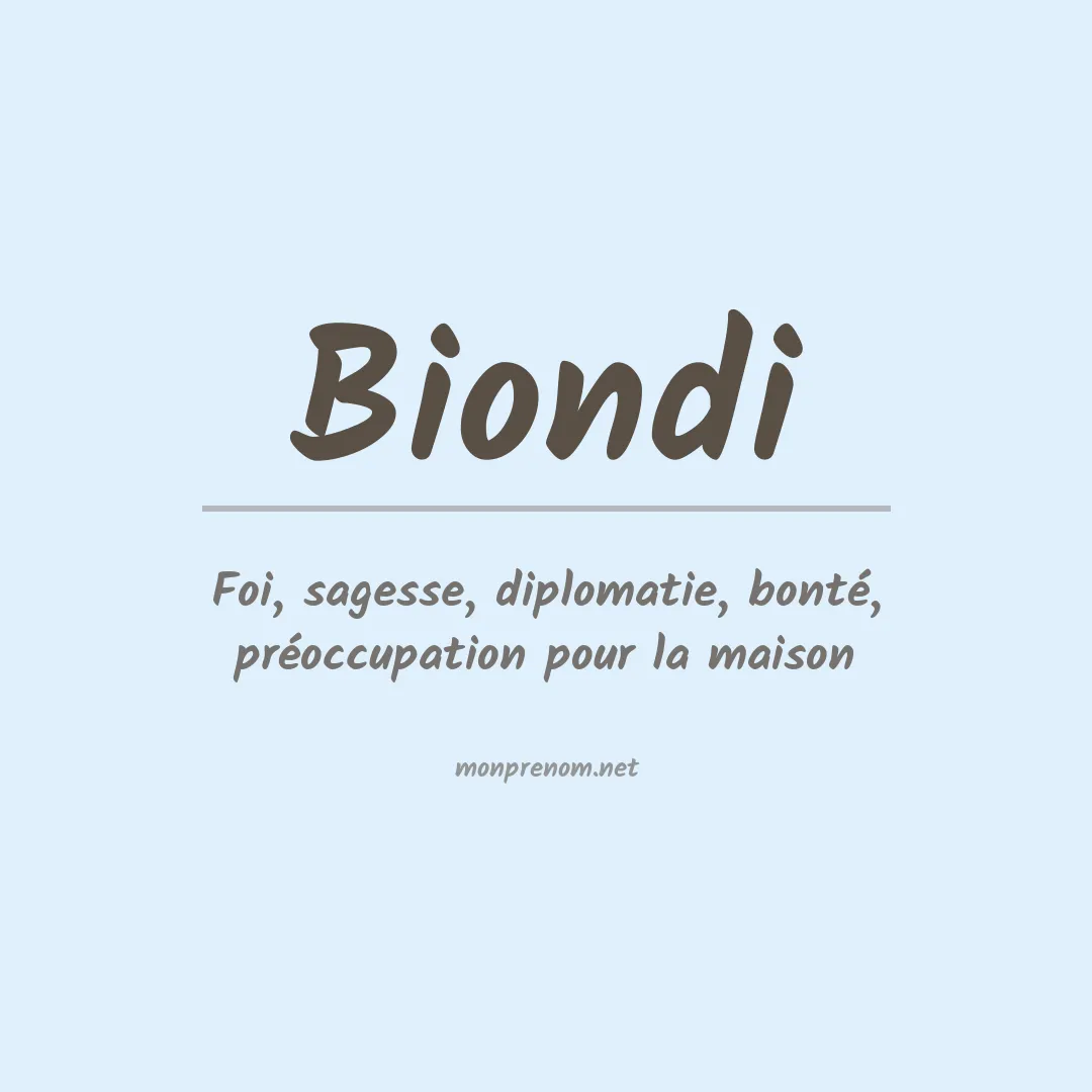 Prénom Biondi