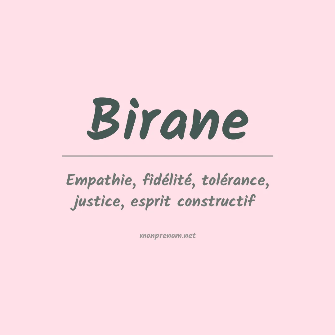Signification du prénom Birane