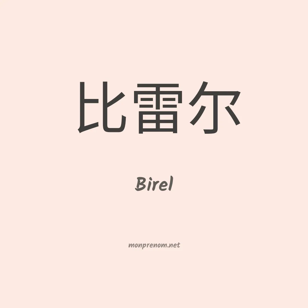 Birel en chinois