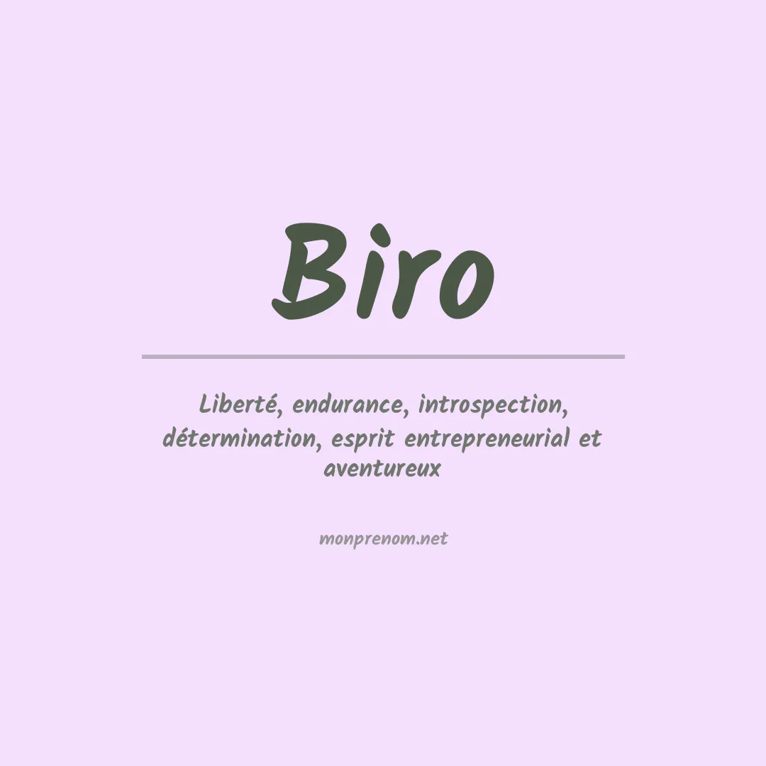 Prénom Biro