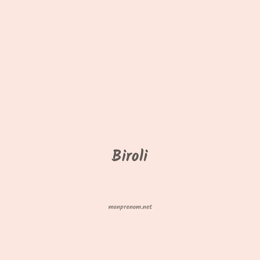 Biroli en chinois