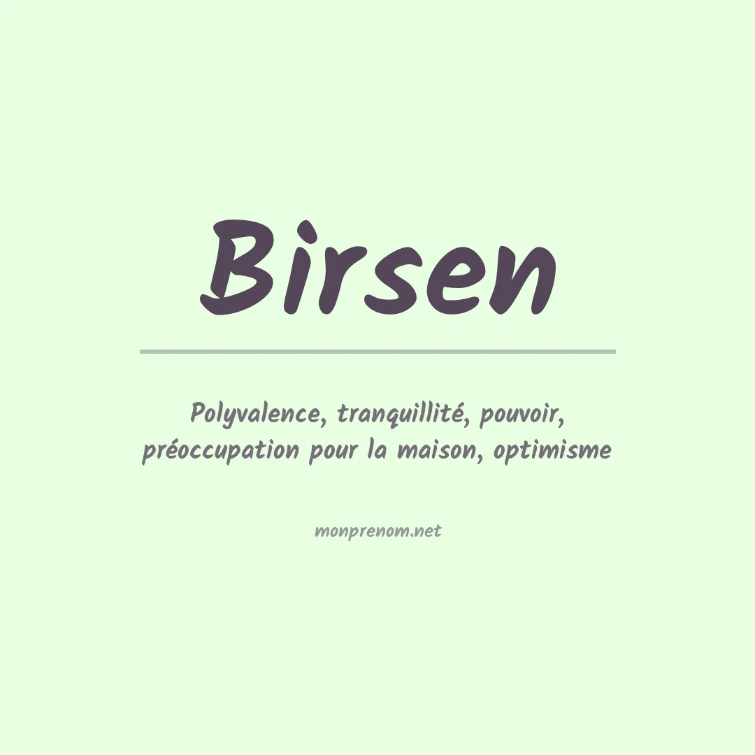 Prénom Birsen