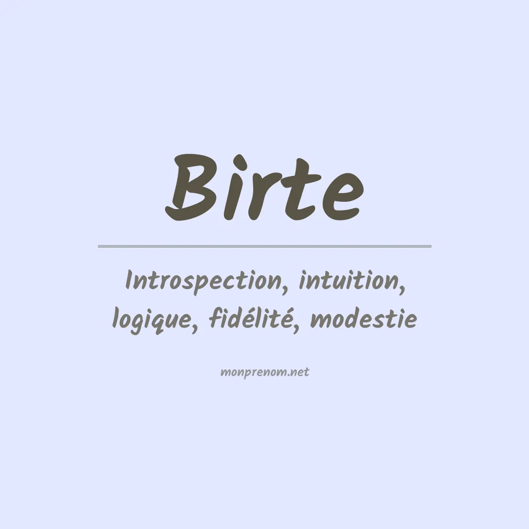 Signification du prénom Birte