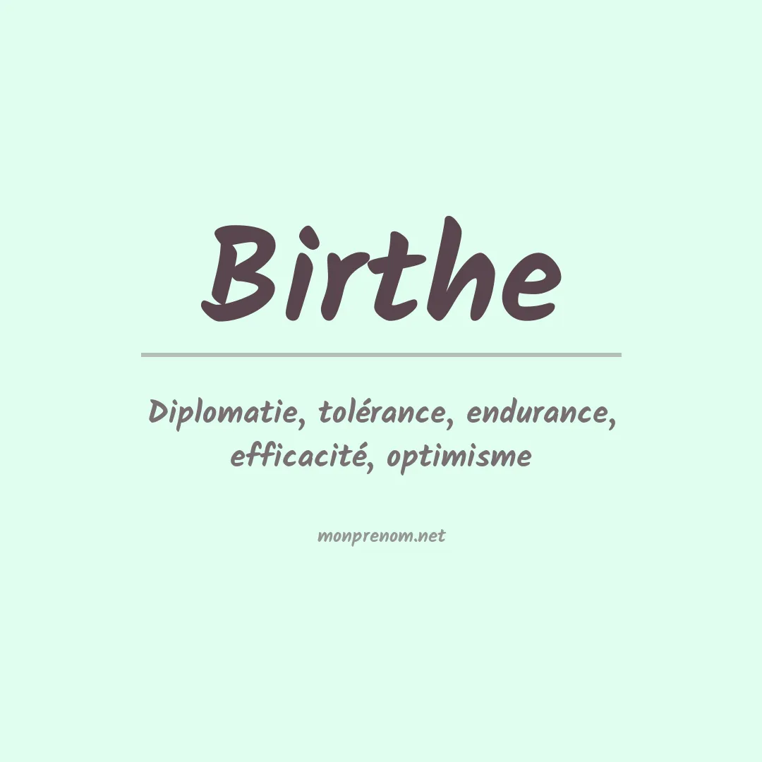 Signification du prénom Birthe