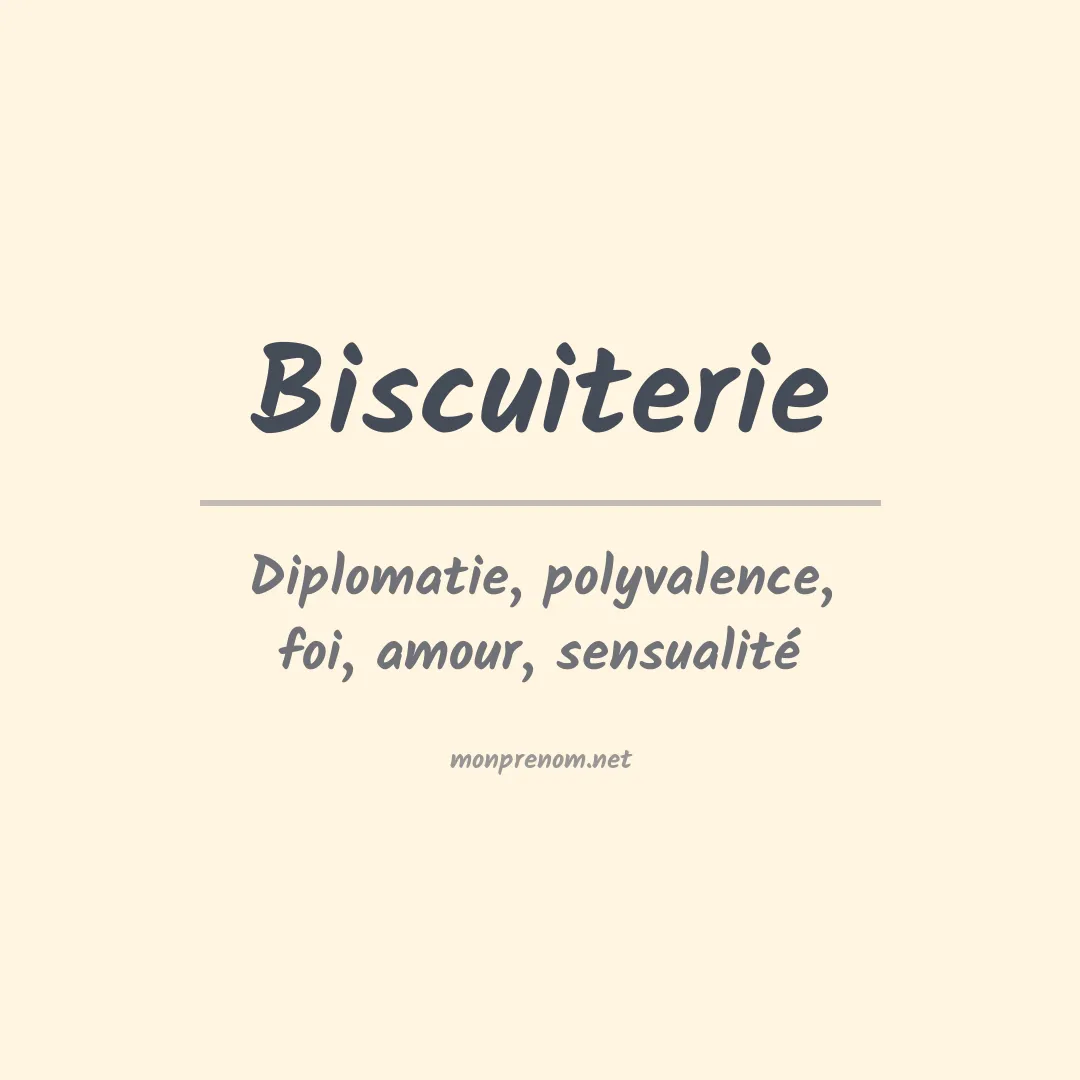 Signification du prénom Biscuiterie