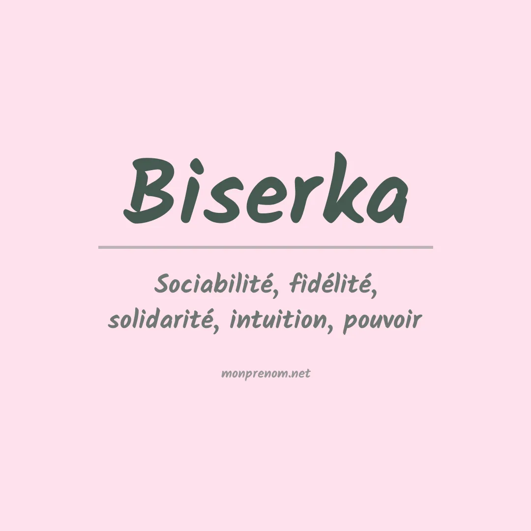 Signification du prénom Biserka