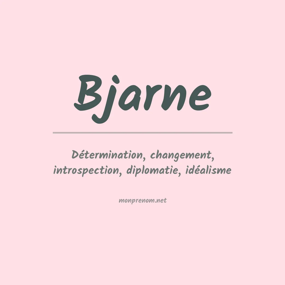 Signification du prénom Bjarne