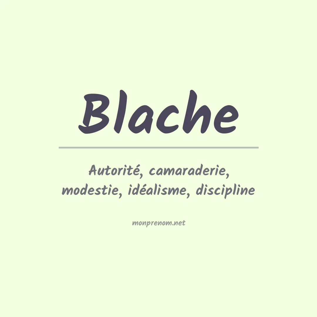 Prénom Blache