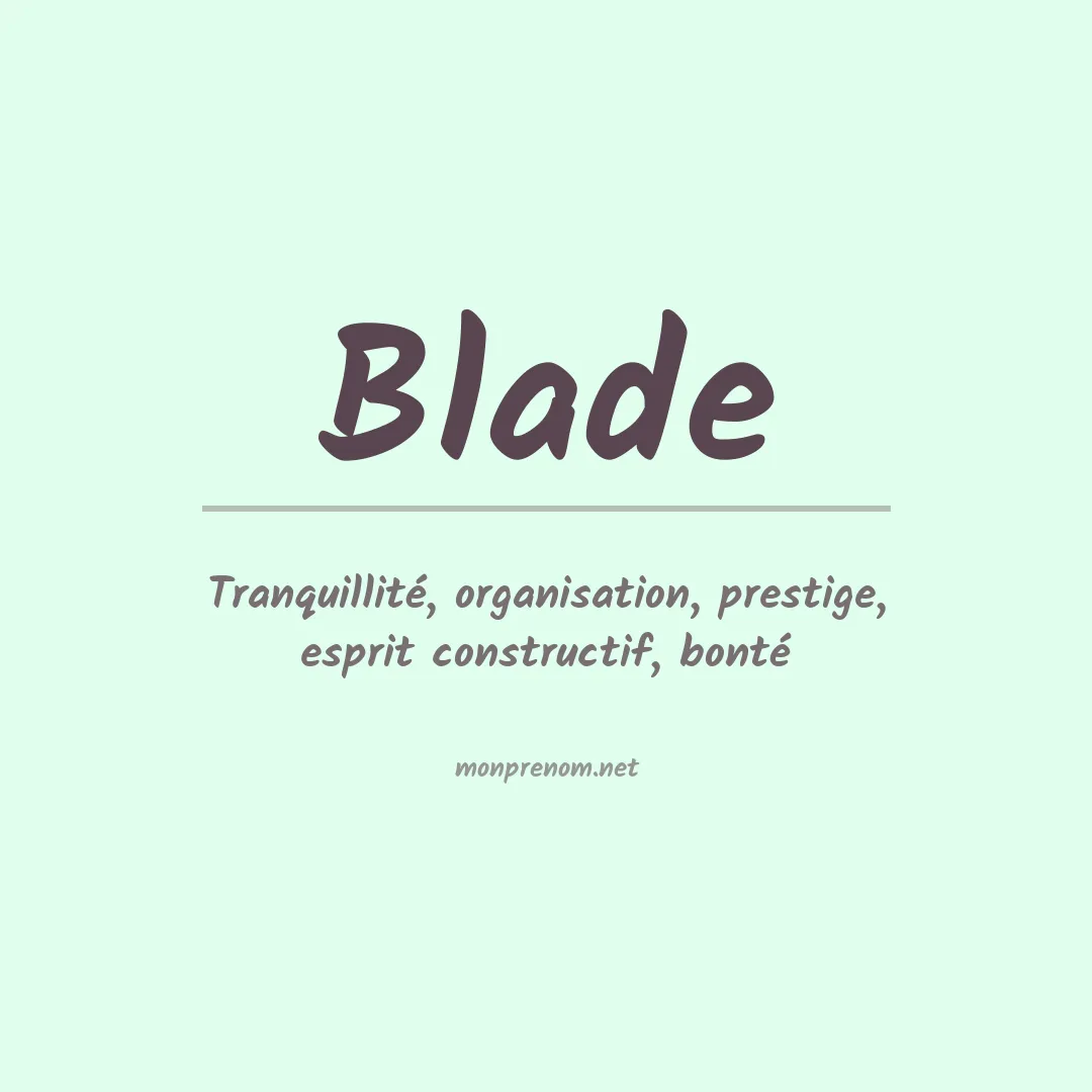 Prénom Blade