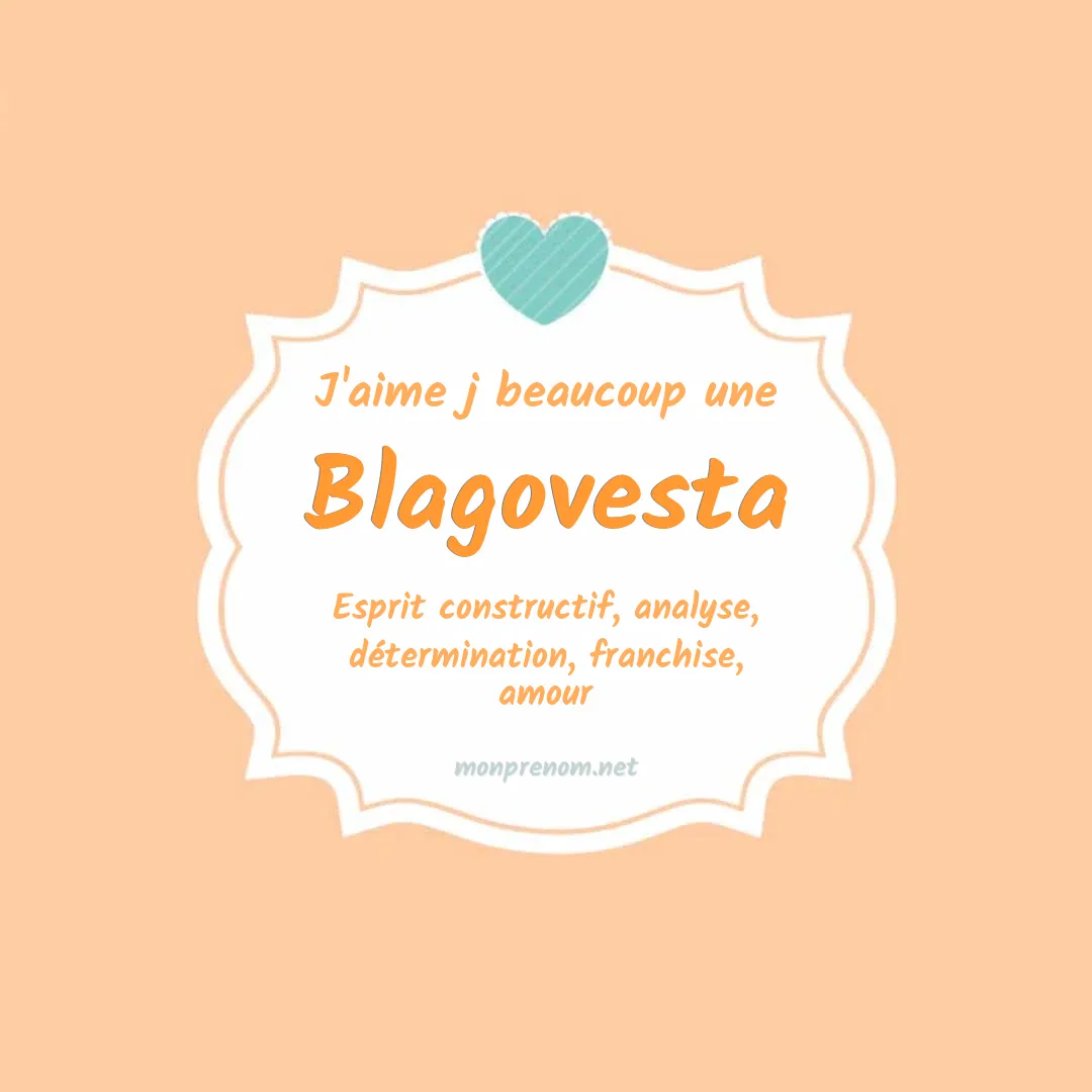 J'aime beaucoup Blagovesta