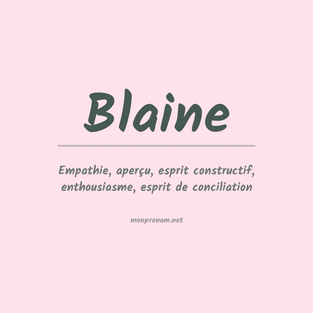 Prénom Blaine