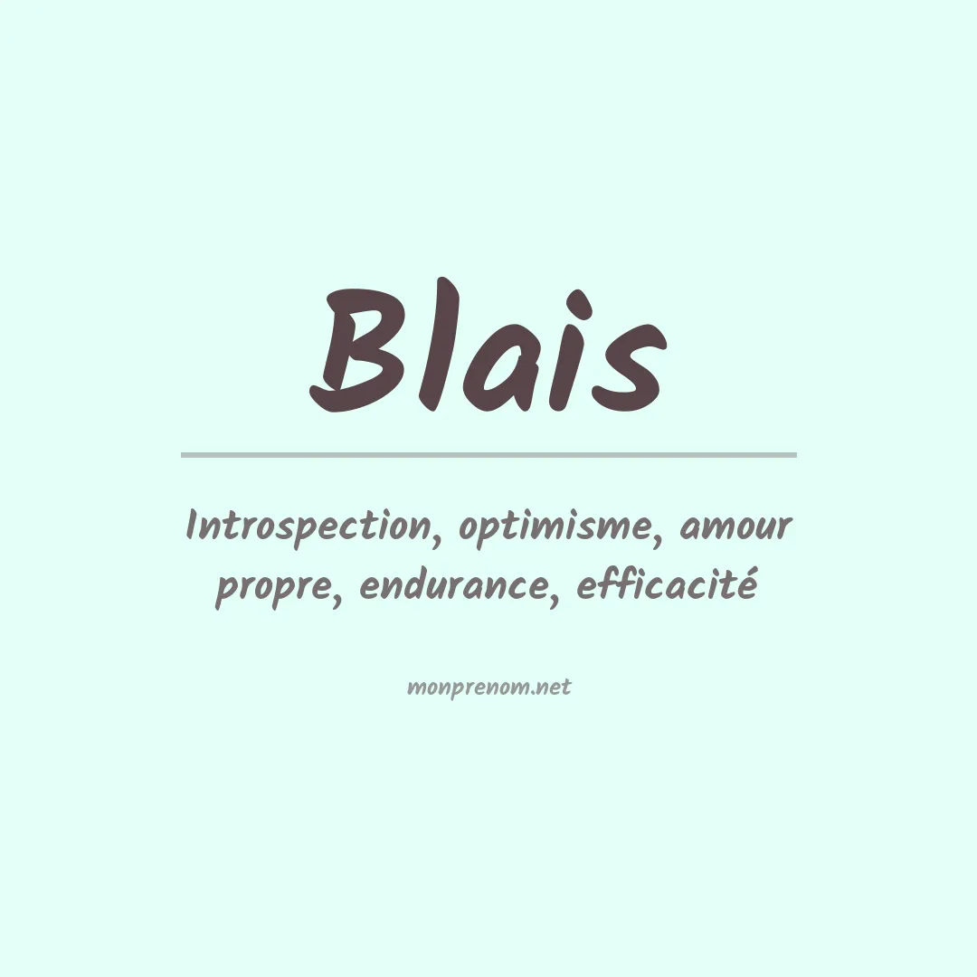 Prénom Blais