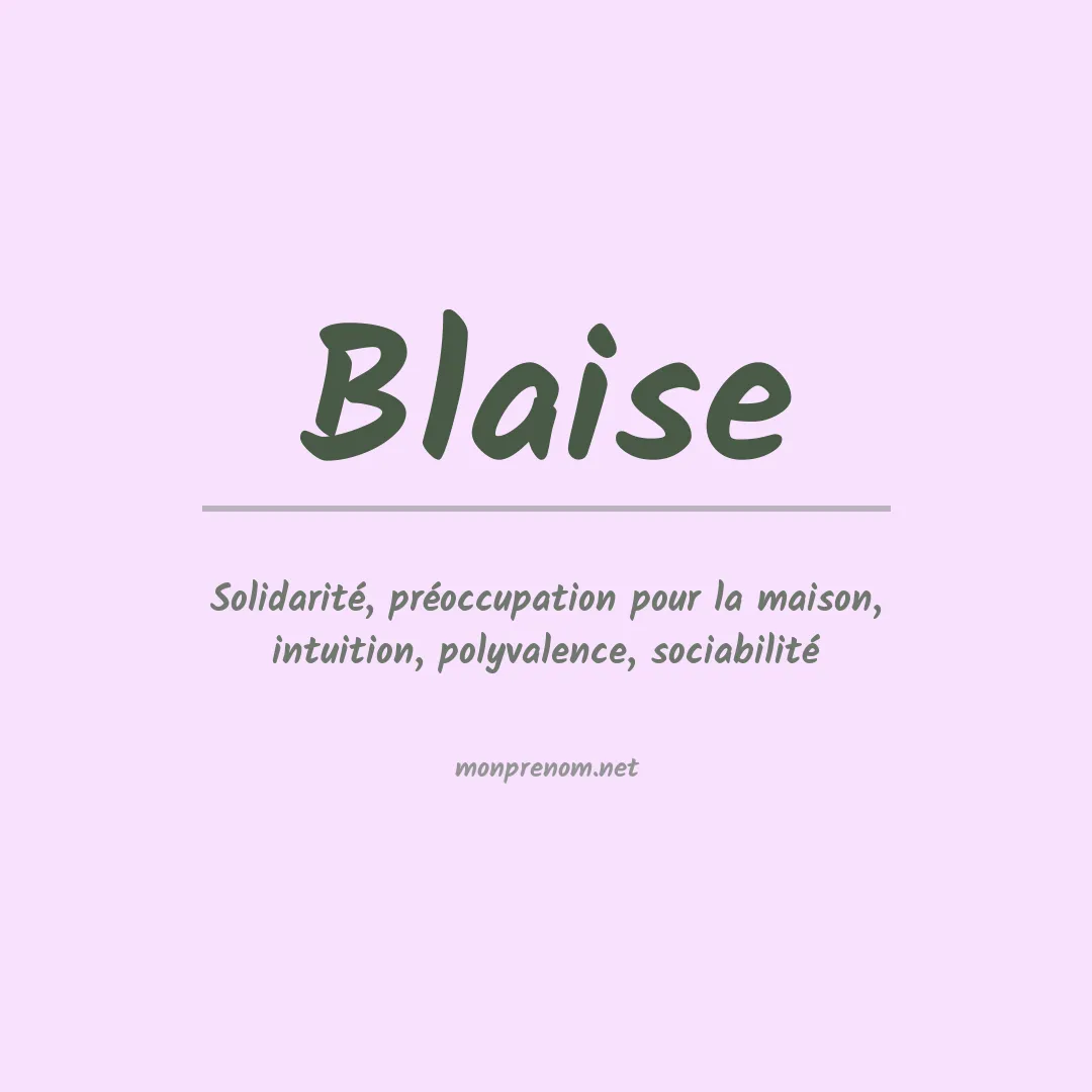 Prénom Blaise