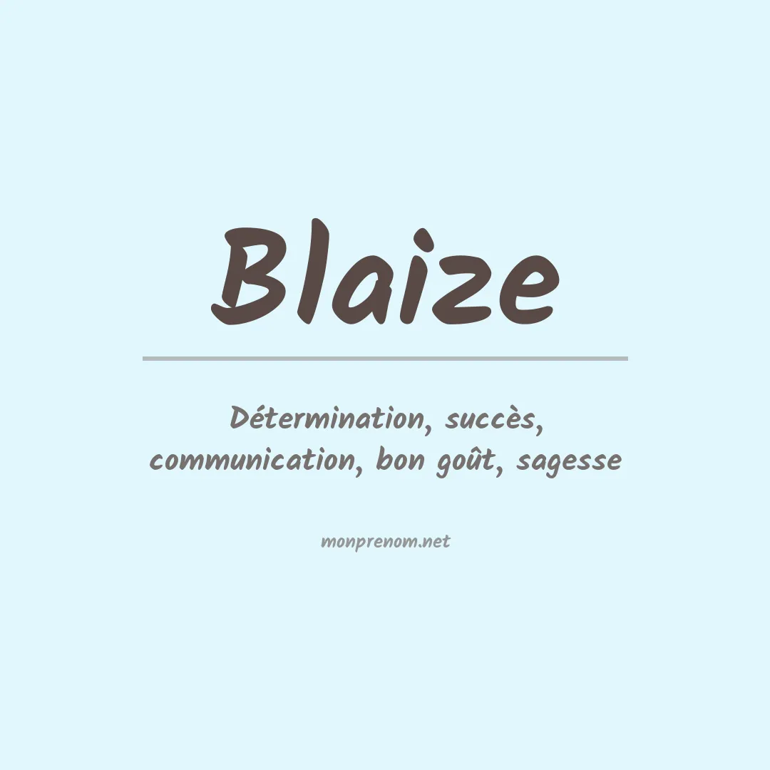 Prénom Blaize