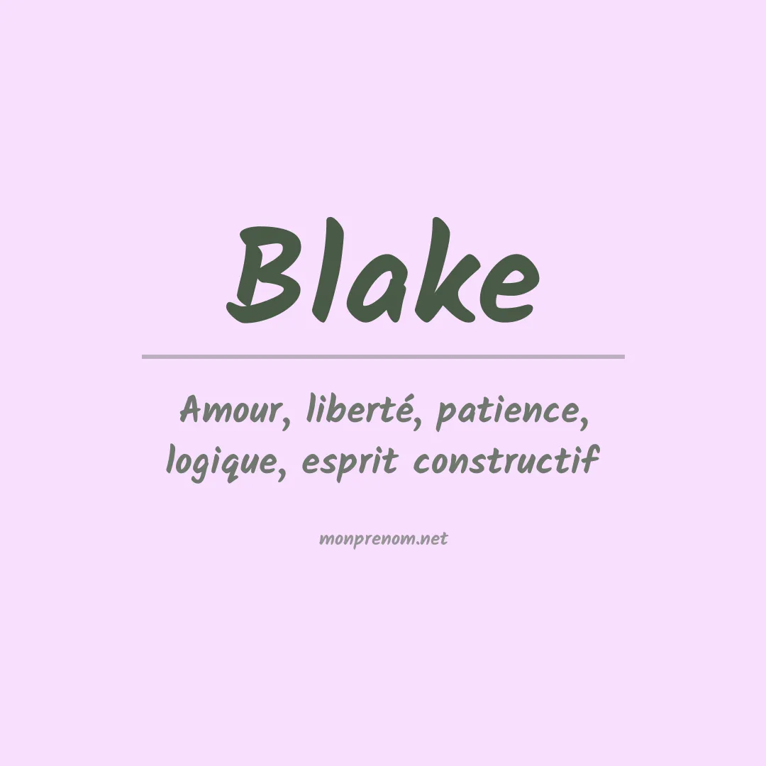 Prénom Blake