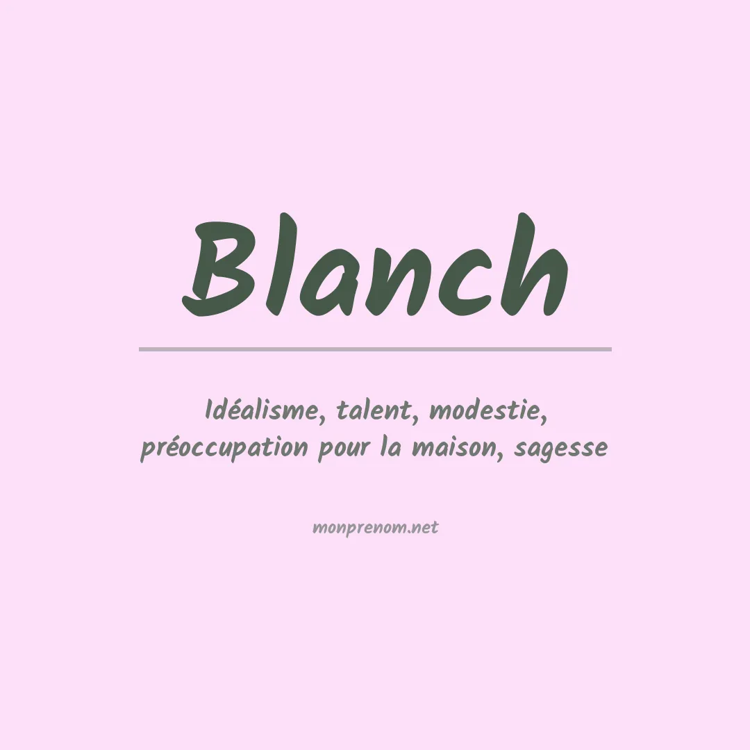 Prénom Blanch