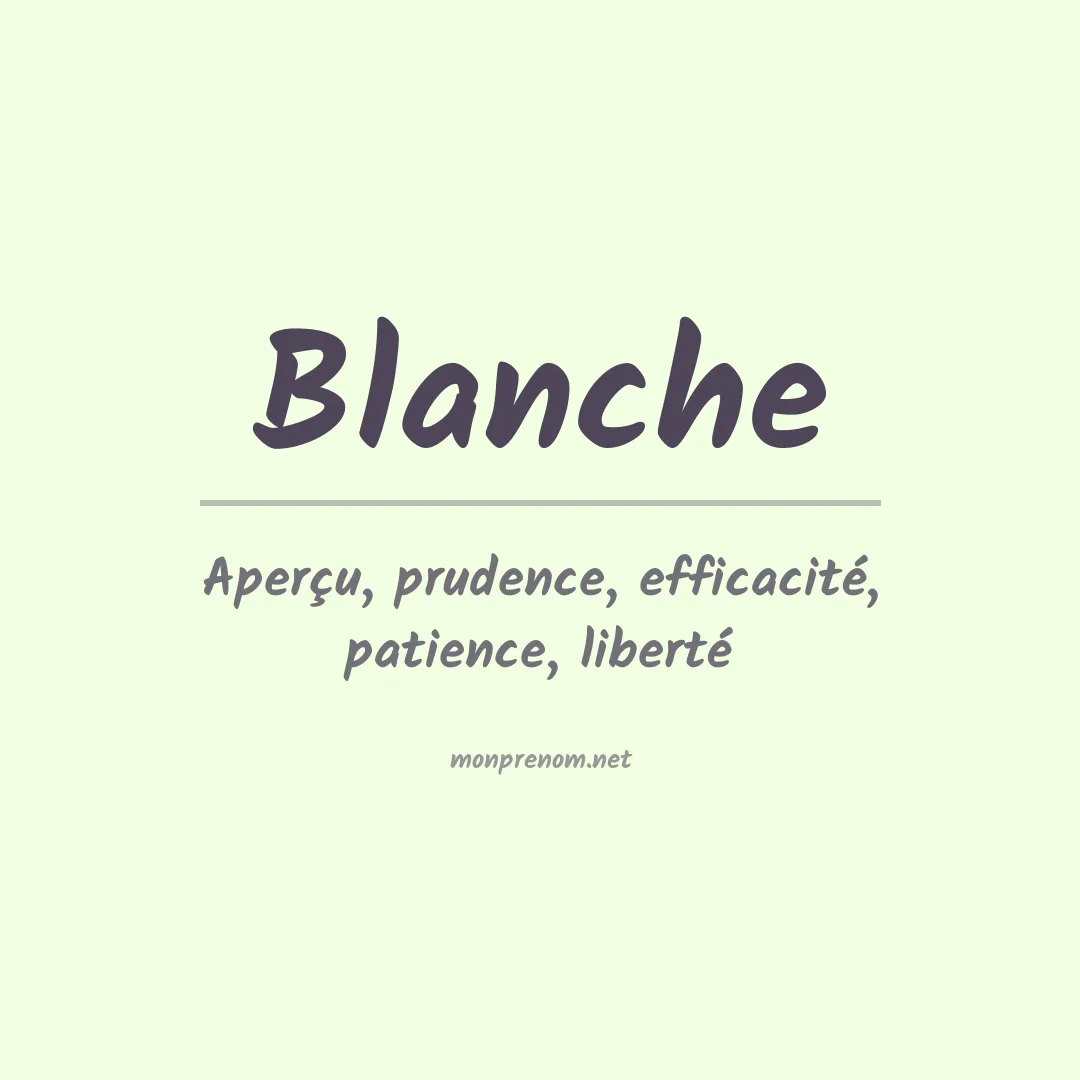 Prénom Blanche
