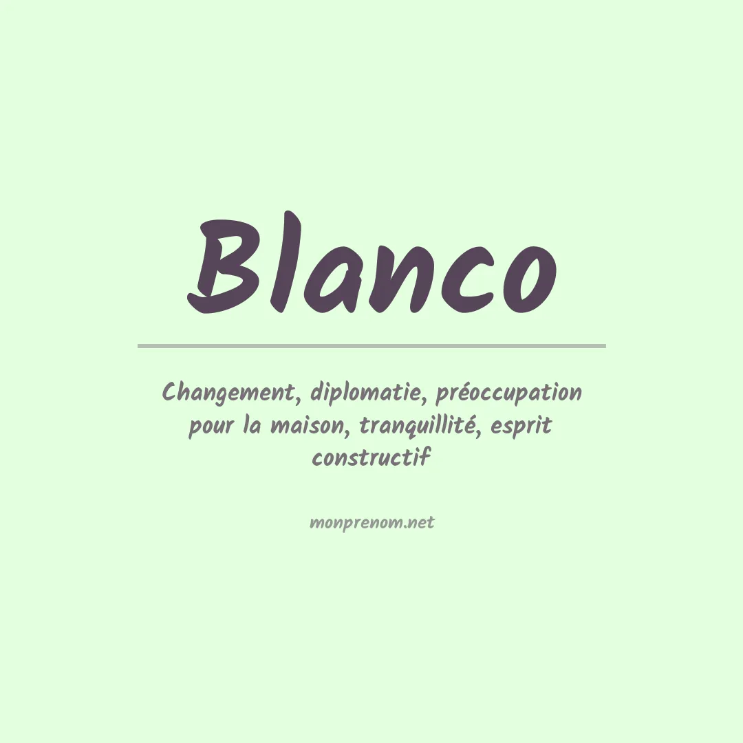 Prénom Blanco