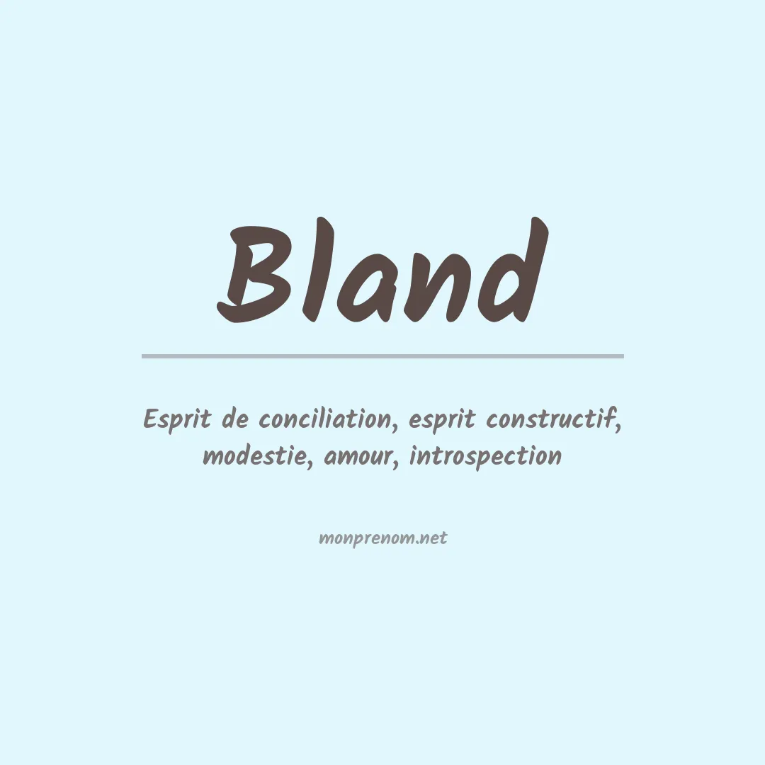 Prénom Bland