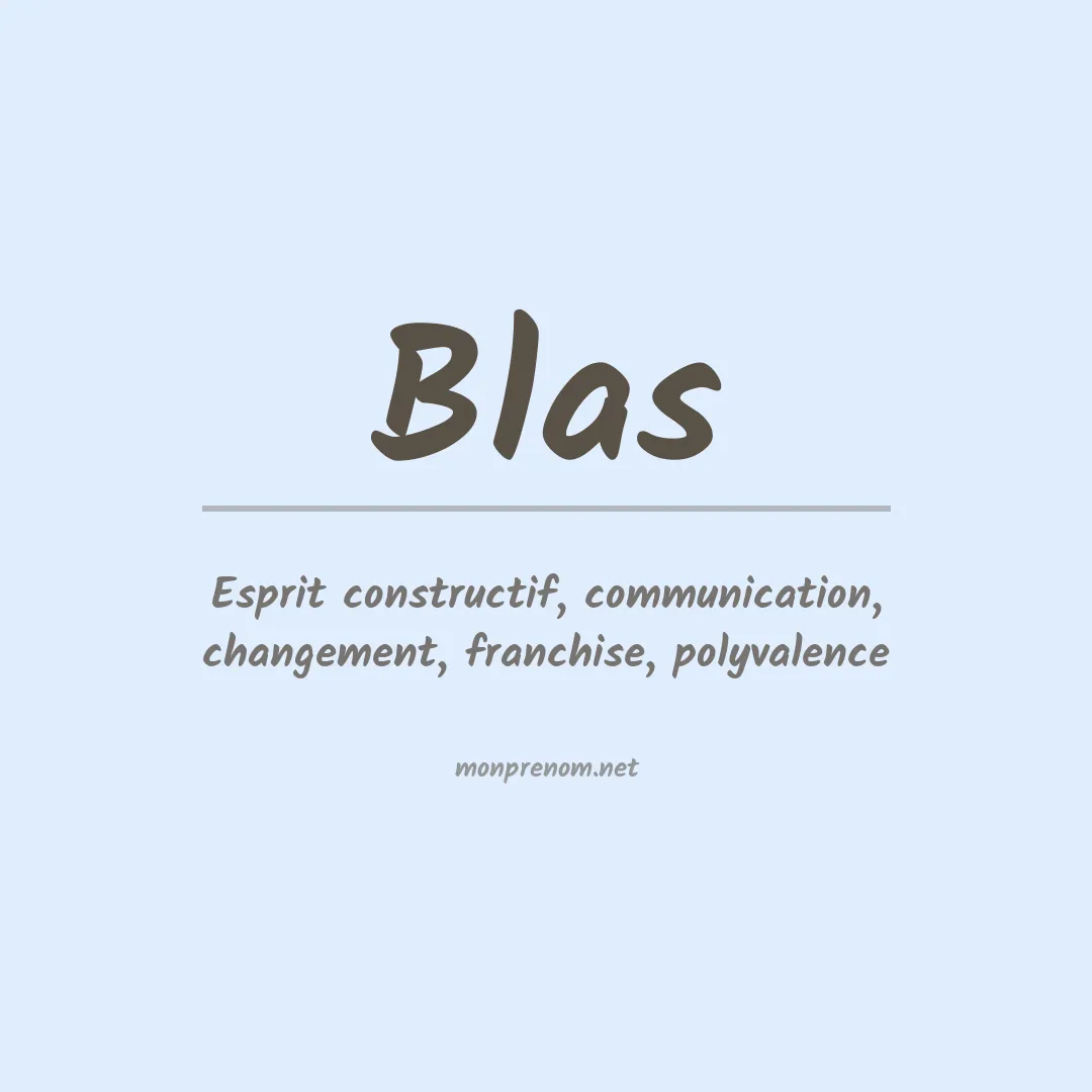 Prénom Blas