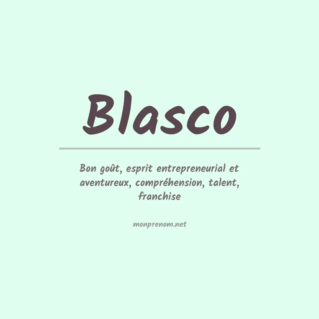 Prénom Blasco