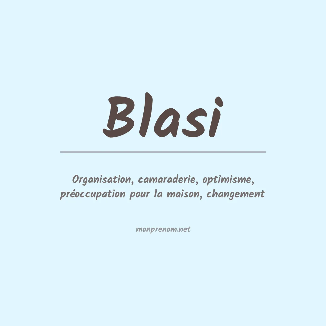 Prénom Blasi