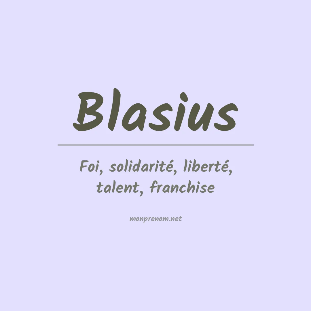 Prénom Blasius